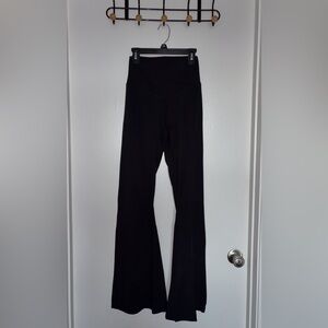 Aerie Black High-Waisted Crossover Flare Leggings